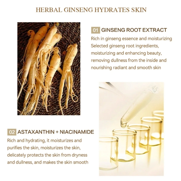 24 K Gold Foil Hydraulic Acid Ginseng Root extract Serum - Picture 5 of 5